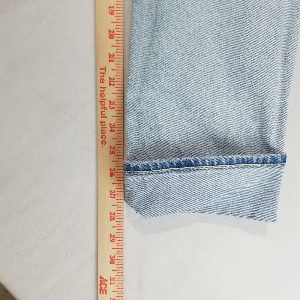 Good American Jeans Womens 4/27 The Weekender High Rise Slim Straight Distressed - Picture 10 of 11
